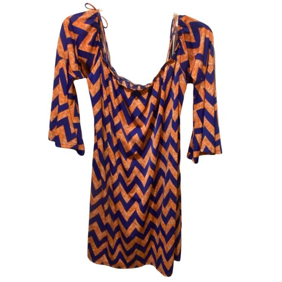 Joyce Gator orange blue UF dress sz L - Picture 7 of 9
